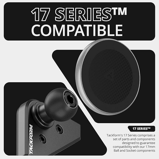 Tackform Link Vent Mount Magnetic Wireless Charging Phone Holder - Compatible with MagSafe, '21-'25 Ford F150 & Raptor, '23-'25 Ford Super Duty | Aluminum Bracket | Short Reach