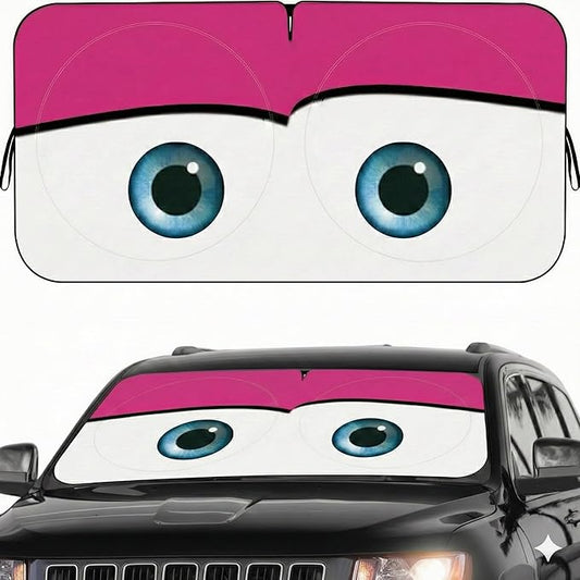 eygeufg Windshield Shade, Car Sun Shade for Front Windshield (Pink, Standard)