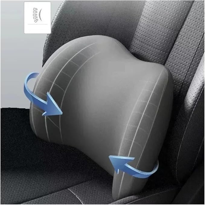 Car Neck Pillow and Lumbar Support Cushion - Memory Foam Backrest for Driver Seat Comfort(G)