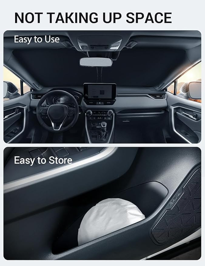 Proadsy Windshield Sun Shade for BMW 5-Series 2024-2026 Foldable Front Sunshade Protector Sun Visor Blocks UV Rays Keep Car Cooler Accessories
