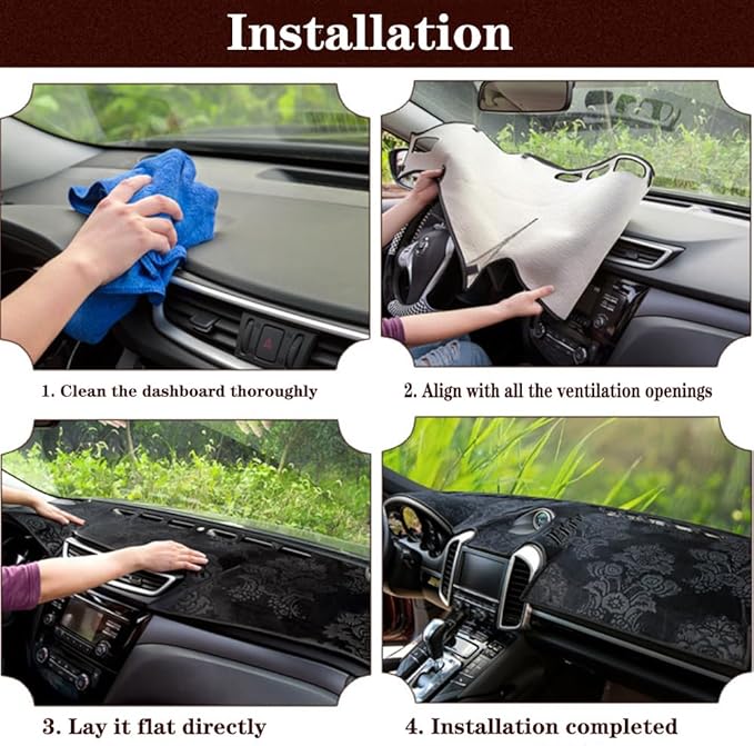Dashboard Cover for Buick Encore 2017-2020,Anti-Glare Sun Shield,Non-Slip Custom Fit Dash Mat,Interior Protector,Microsuede