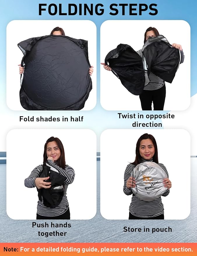 EcoNour Windshield Sunshade Compatible for Kia NIRO 2017-2020 2021 2022, Sun Visor for Front Windshield & Window Sun Shade Cover, UV Heat Blocker & Protector, Car Accessories