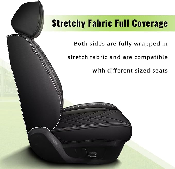 AOMSAZTO Car Seat Covers Fit for Kia Sportage 2009-2025 2026 Full Set Premium Seat Covers Waterproof Leather Automotive Seat Cushion Protector Compatible with Airbag(5 Seats,Grey)