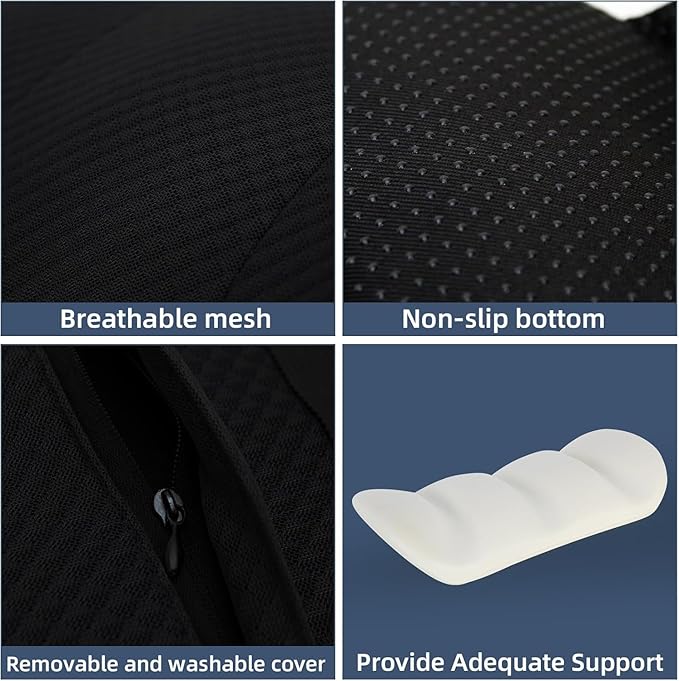 1 Piece Automotive Seat Lumbar Support Pillow for ES ES350/ ES300h 2019-2024, Driving Lower Back Cushion Ergonomic Orthopedic Posture Rest