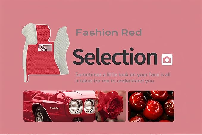 Custom Making Car Floor Mats for 98% Sedan SUV Car Protection Full Coverage Mats Anti-Slip Leather Floor Liners All Weather Car Floor Mats (Red Beige Thread)