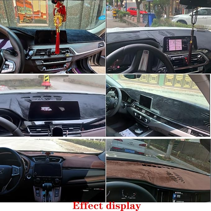 Dashboard Cover for Ford Bronco Sport 2022,Anti-Glare Sun Shield,Non-Slip Custom Fit Dash Mat,Interior Protector,Flannel