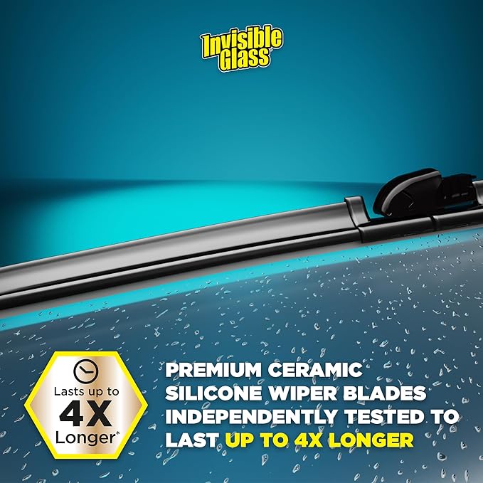 Invisible Glass CSB21 Ceramic Silicone 21" Premium All-Season Windshield Wiper Blade – Automotive Replacement Beam Blade with HydroGuard Water Repellent Coating for Quiet, Streak-Free Performance