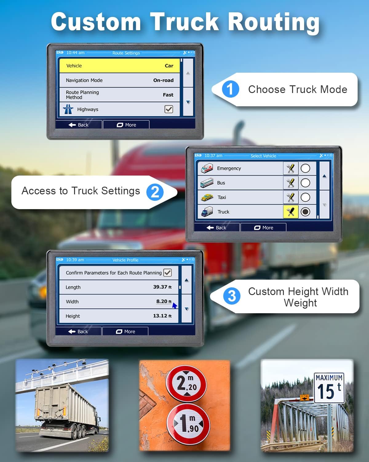 N900 GPS Navigator for Truck Car, 9 inch GPS Truck Driver Commercial, Trucker GPS for Semi Truck 2025, Lifetime Map Updates, Custom Truck Routing, Lane Guidance