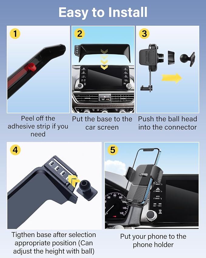 SKYLOTEC Car Phone Holder for BMW X3 X4 2022 2023 2024 Accessories 12.3-Inch Screen Fixed Clip, Automobile Cradles Phone Mount, Cell Phone Base Not Block Air Vent(Not Fit 10.25-inch)