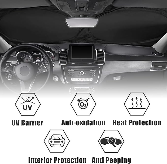 Capybara Car Windshield Sun Shade Foldable Sunshade Front Window Cover Sun Visor Protector Accessories (59x27.5 inches)