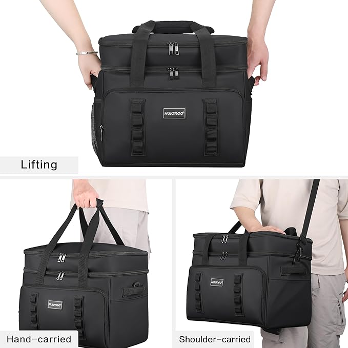 Insulated Soft Cooler Bag, Large Ice Coolers Soft Sided Ice Chest for Beach, Collapsible and Portable