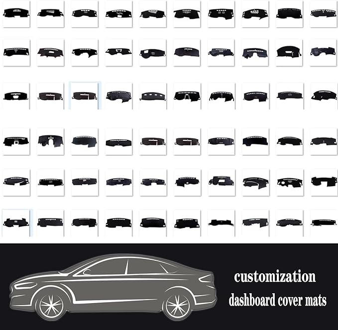 Dashboard Covers for 1999-2006 Chevy Silverado,Polyester Dash Cover mat,Car Dash Board Protecter Cover,Interior Dash Cover Mat,Black