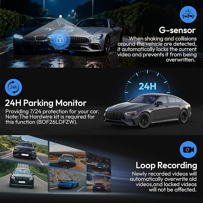 4K Dash Cam for Cadillac Lyriq 2023 2024 2025,OEM-Look,2160P UHD Video,Built-in WiFi & APP,Loop Recording,G-Sensor,Plug & Play,64GB Card
