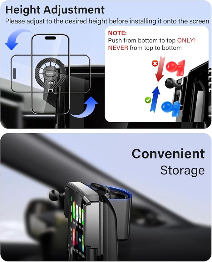 SKYLOTEC Phone Mount for 2023-2026 Honda Accord Accessories 12.3 inch Screen Automobile Cradles Magnetic Accord Phone Holder for MagSafe, Magnets Cell Phone Base (Not Fit for LX/EX/SE)