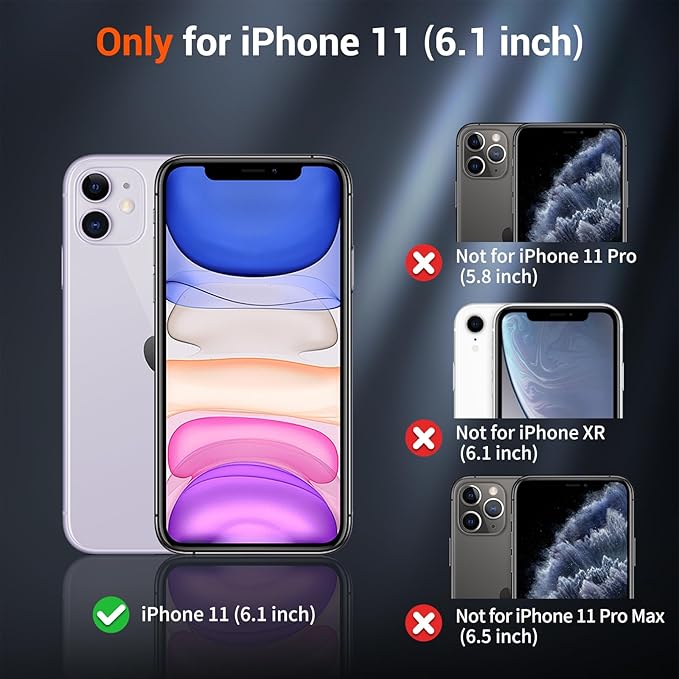 SUPFINE Magnetic for iPhone 11 Phone Case(Compatible with MagSafe)(Military Grade Drop Protection) Translucent Matte Shockproof Phone Cover, Navy Blue