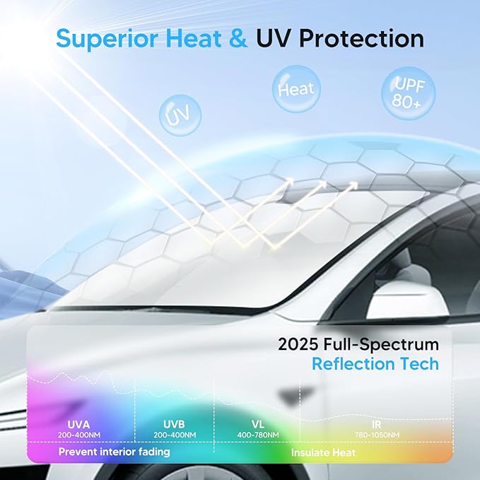 KUST Windshield Sun Shade for Chevy Trax 2024 2025 2026 Chevrolet Trax LS/1RS/LT/2RS/ACTIV Accessories Sun Shade Window Sun Visor Protector Foldable Blocks UV Rays Keep Your Car Cooler