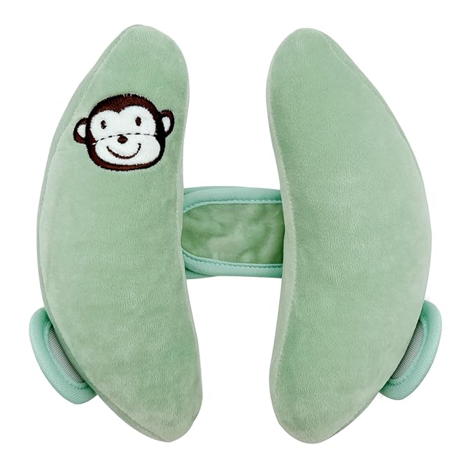 Baby Travel Pillow,Carseat Head Support for Infants,Stroller Headrest for Kids,Baby Head Neck Support Pillow Cushion,Car Seat Neck Support for Toddlers,Green
