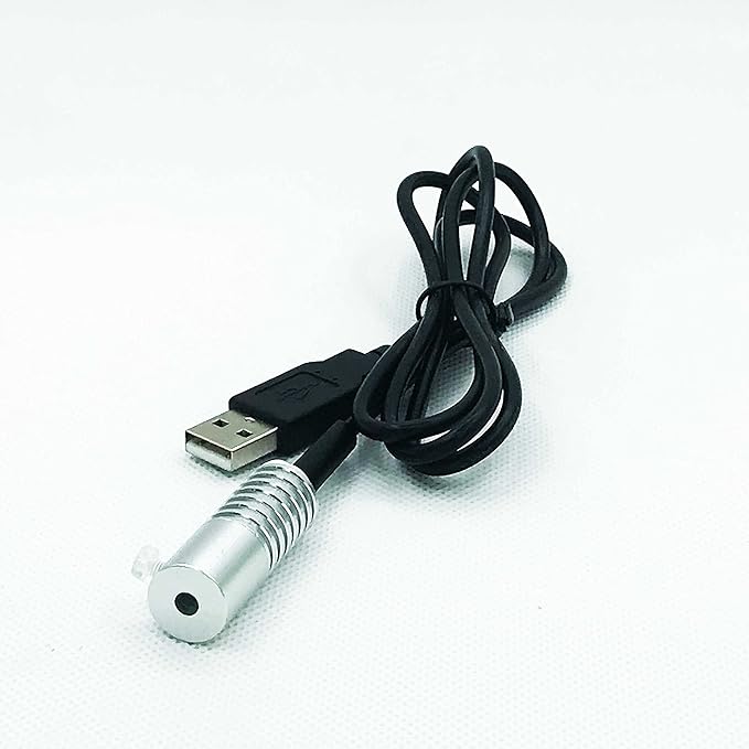 Side Glow Fiber Optic USB Light Source - Illuminator Fiber Lamp - 5V, Yellow, 6mm