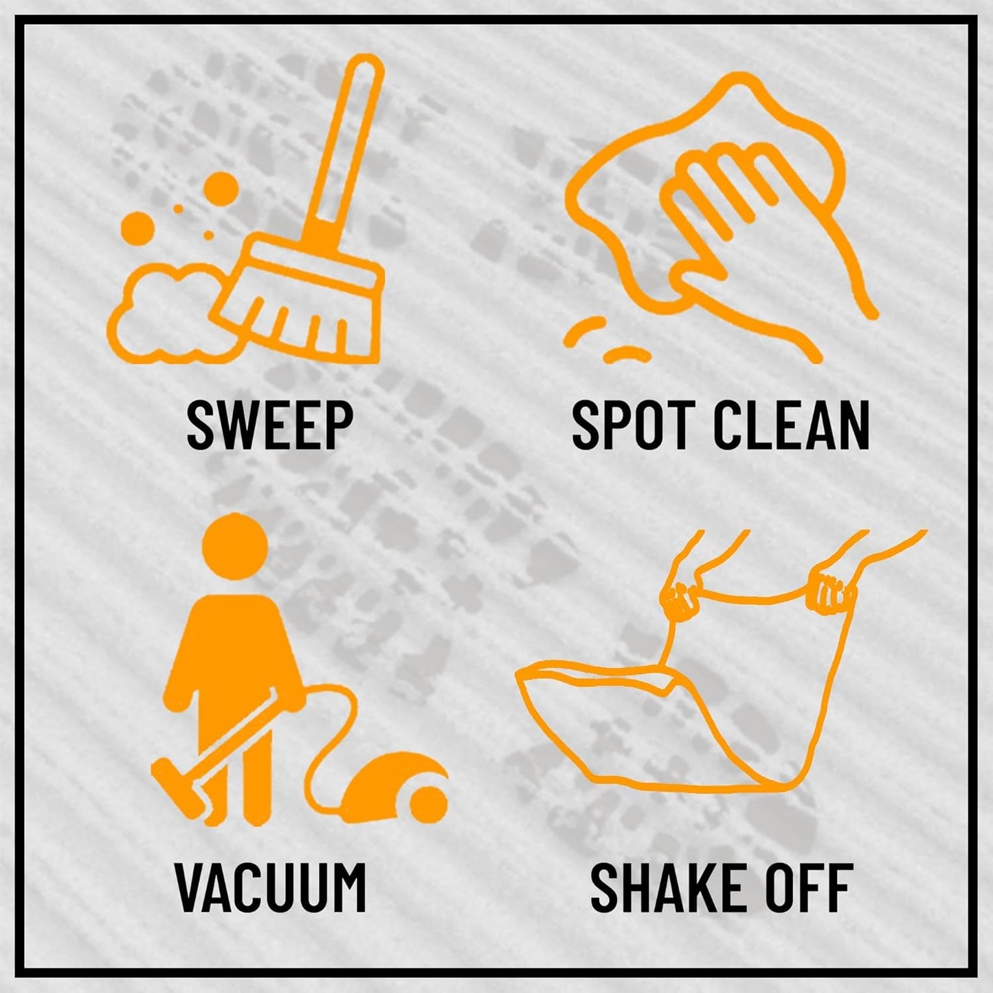 Ottomanson 2'7" x 28' Hallway Runner with Scraper Pile - Extra Durable Non-Slip Rug Mat for Indoor & Outdoor Use - Ideal for Kitchen, Entryway & Garage - High-Traffic Carpet, Black