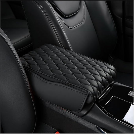Car Center Console Cover for VW Jetta VI 2011-2013 2014 2015 2016 2017 2018, Thick Armrest Cushion Pad with Side Storage Pockets, Center Console Protector, Arm Rest Cover for Cars, SUVs & Trucks