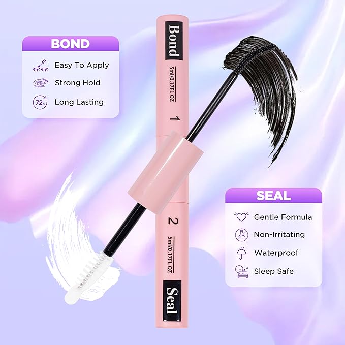 Lash Extension Kit DIY Lash Clusters Kit Eyelash Extensions Individual Lashes Extensions with (Bond,Seal,Tweezers,Remover,168Pcs,Nocturne,8-16)