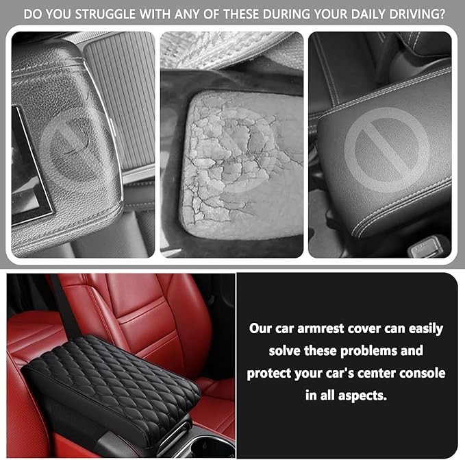 Auto Armrest Cushion Pads for Subar-u Forester Typ SH(2008-2013) Accessories Car Centre Console Armrest Pad Durable Material and Easy to Clean-is Waterproof and Anti-Scratch