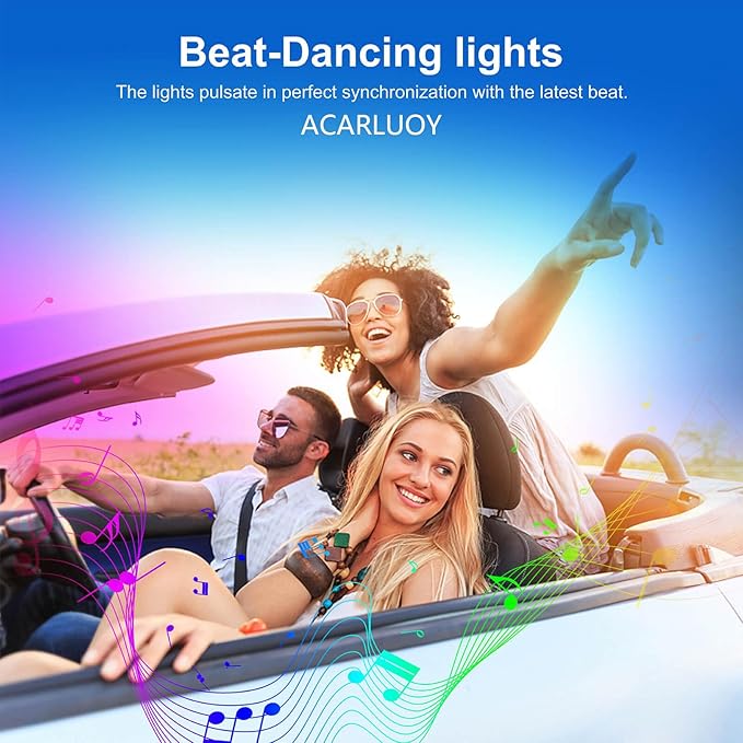 Acrylic LED Lights Interior, 18 in One LED Ambient Lighting Car Kit for Honda Civic 2025,2026, with Wireless APP Control and Synchronized Music