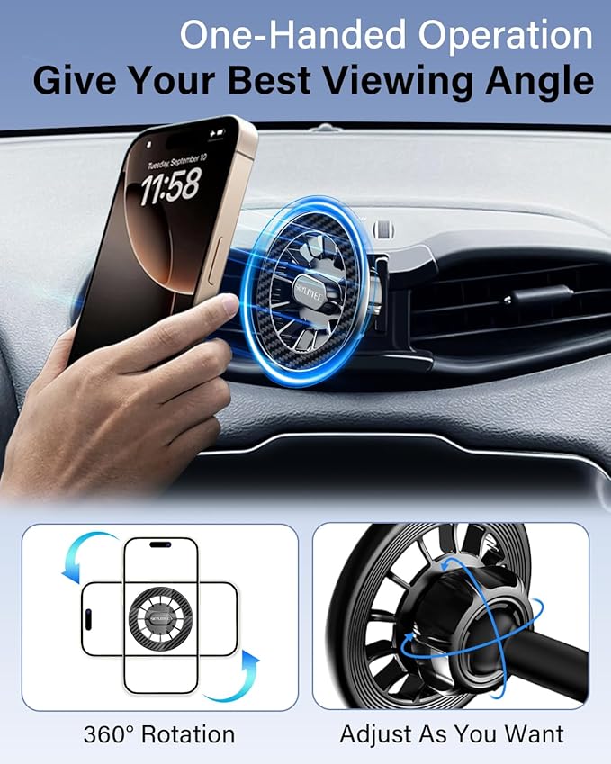 SKYLOTEC Car Phone Holder for Nissan Rogue/Rogue Sport 2014 2015 2016 2017 2018 2019 2020 Accessories Automobile Cradles Magnetic Phone Mount Compatible with MagSafe, Strong Magnets Cell Phone Base