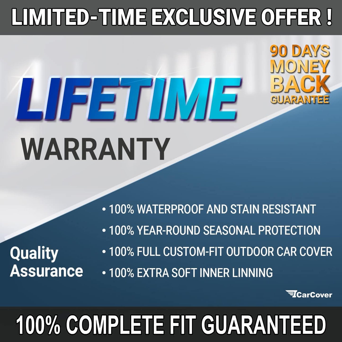 iCarCover Premium Car Cover for 1958-1961 Chevy Nomad Wagon Heavy Duty Waterproof All Weather Automobiles Custom Fit Indoor Outdoor UV Snow Protection Covers with Straps and Bag