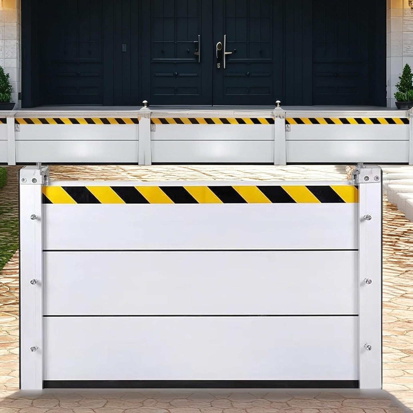 Flood Barriers for Home Exterior,Aluminum Alloy Outdoor Garage Doors Water Barriers for Flooding(H39.4Inch,L4.5FT)