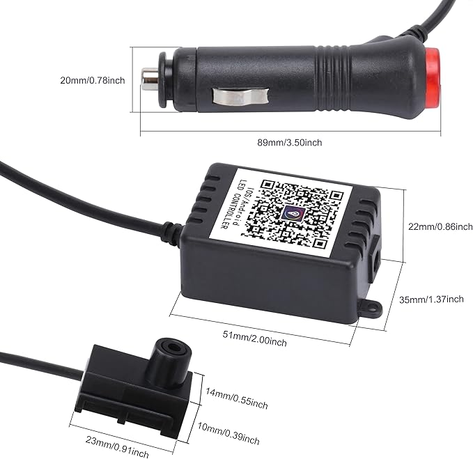 3 m Optic Fiber Car Ambient Lighting Kit Bluetooth App Control 64 Colors Multicoloured Music Interior Lighting Kit 12V 1W