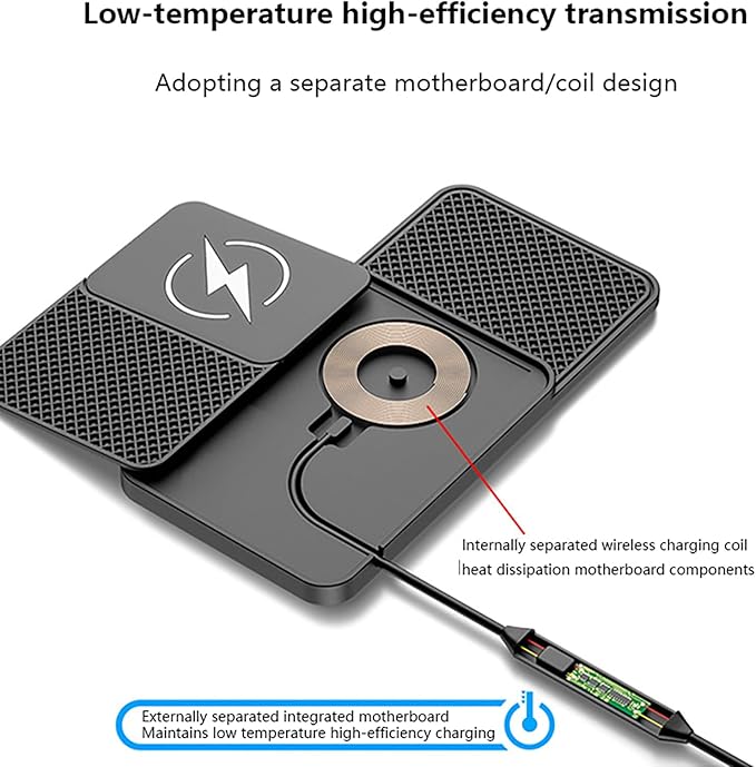 Wireless Car Charger Pad for Lexus RX AL30 RX 350 RX 350h RX 450h+ 2022 2023 2024,20W Fast Wireless Phone Charger Cell Phone Cordless Charging mat,Non-Slip Phone Charging,30cm Cable Type-C