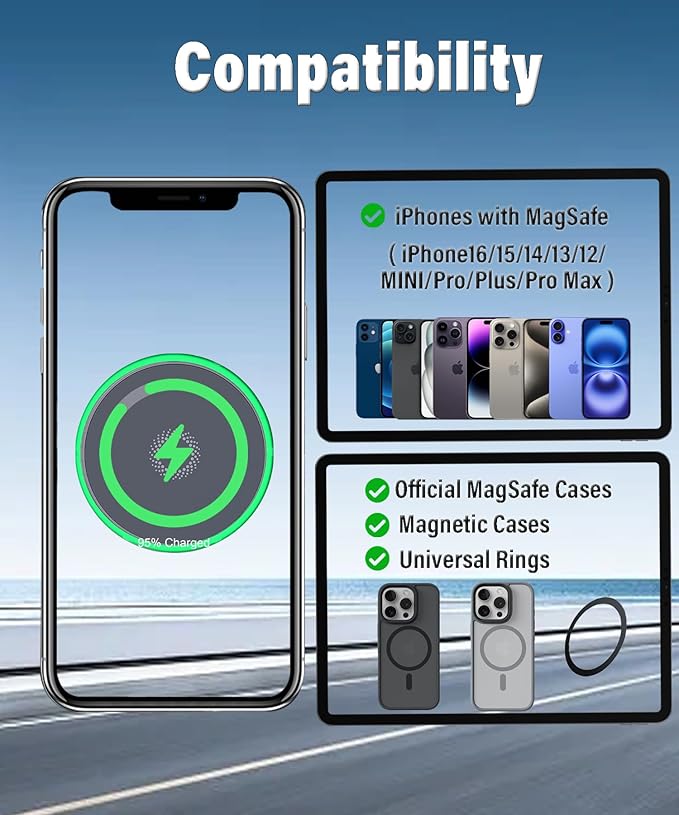Car Phone Holder for Toyota Venza 2021-2024 Accessories Apply to 12.3 Inch Touch Screen 15W Fast Wireless Charger Screen Fixed Clip Cell Phone Mount Hands-Free 360 Degree Rotation