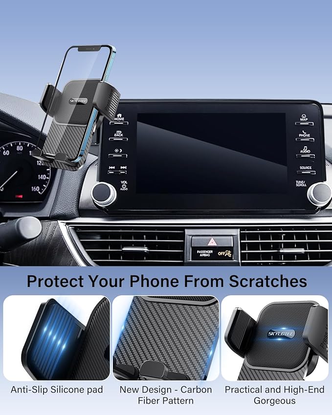 SKYLOTEC Car Phone Holder for Land Rover Defender 2023 2024 2025 Accessories 11.4-Inch Screen Fixed Clip, Automobile Cradles Phone Mount, Cell Phone Base Not Block Air Vent