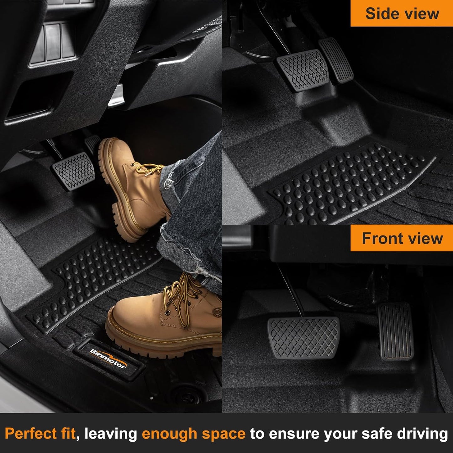 Binmotor-All Weather Car Floor Mats & Cargo Liner for Volvo XC60 2018-2025 (for T5/T6, Not for Recharge/Hybrid), TPE Rubber Liners Cargo Trunk Mat for Volvo XC60 Accessories