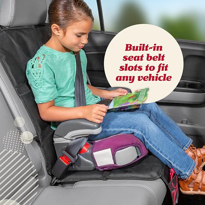 Lusso Gear Car Seat Protector - Waterproof Seat Protector & Non-Slip Backing - Waterproof Car Cover & Easy Clean-Up - Dual Mesh Storage Pockets & Travel Convenience - Gray