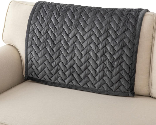 Eismodra Couch Cover,Sectional Couch Covers,Sofa Covers for 3 Cushion Couch,Anti-Slip Sofa Slipcovers for Dogs Cats Kids Loveseat Recliner L Shaped Armrest Backrest,Dark Gray 36''x36''(Only 1 Piece)