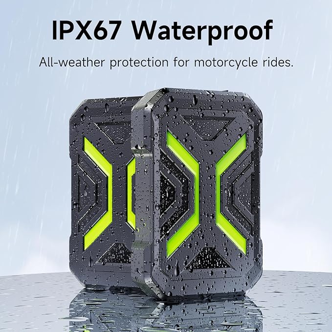 Motorcycle Dash Cam Front and Rear, Dual 1080p Dash Cam for Motorcycle with 64GB SD Card IP67 Waterproof, Loop Recording 24H Parking Monitor Night Vision with App Control Max Support 128 GB