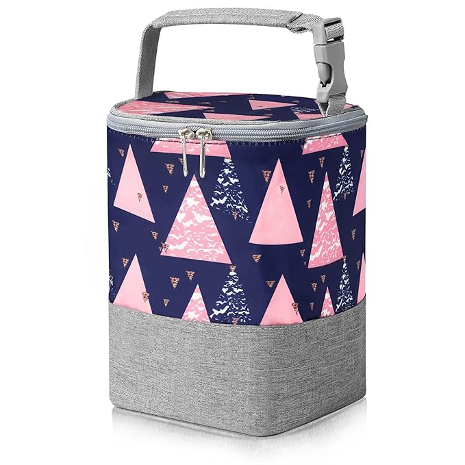 Accmor Breastmilk Cooler Bag, Baby Bottle Cooler Bags, Insulated Bottle Cooler Tote Bags On The Go, Fits 4 Large 8oz Bottles, for Nursing Mom Daycare Travel