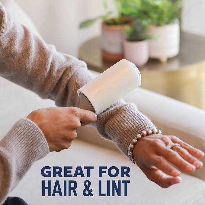 Scotch-Brite Everyday Clean Lint Roller, Lint Remover for Pet Hair, Dark Clothes, Furniture, and Dusty Surfaces, Picks Up Fur & Fluff in Your Home, Car, & Office, 1 Pack, 100 Adhesive Sheets Total