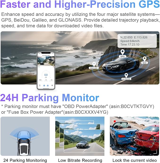 4K Front & 2K Rear 2 Channel HDR Dash Cam, Dual STARVIS 2 IMX678 IMX675, Fit for Subaru Crosstrek 2024 2025 2026 (Model B), Base Limited Premium Sport Wilderness etc, 5GHz WiFi, GPS, 128GB Card