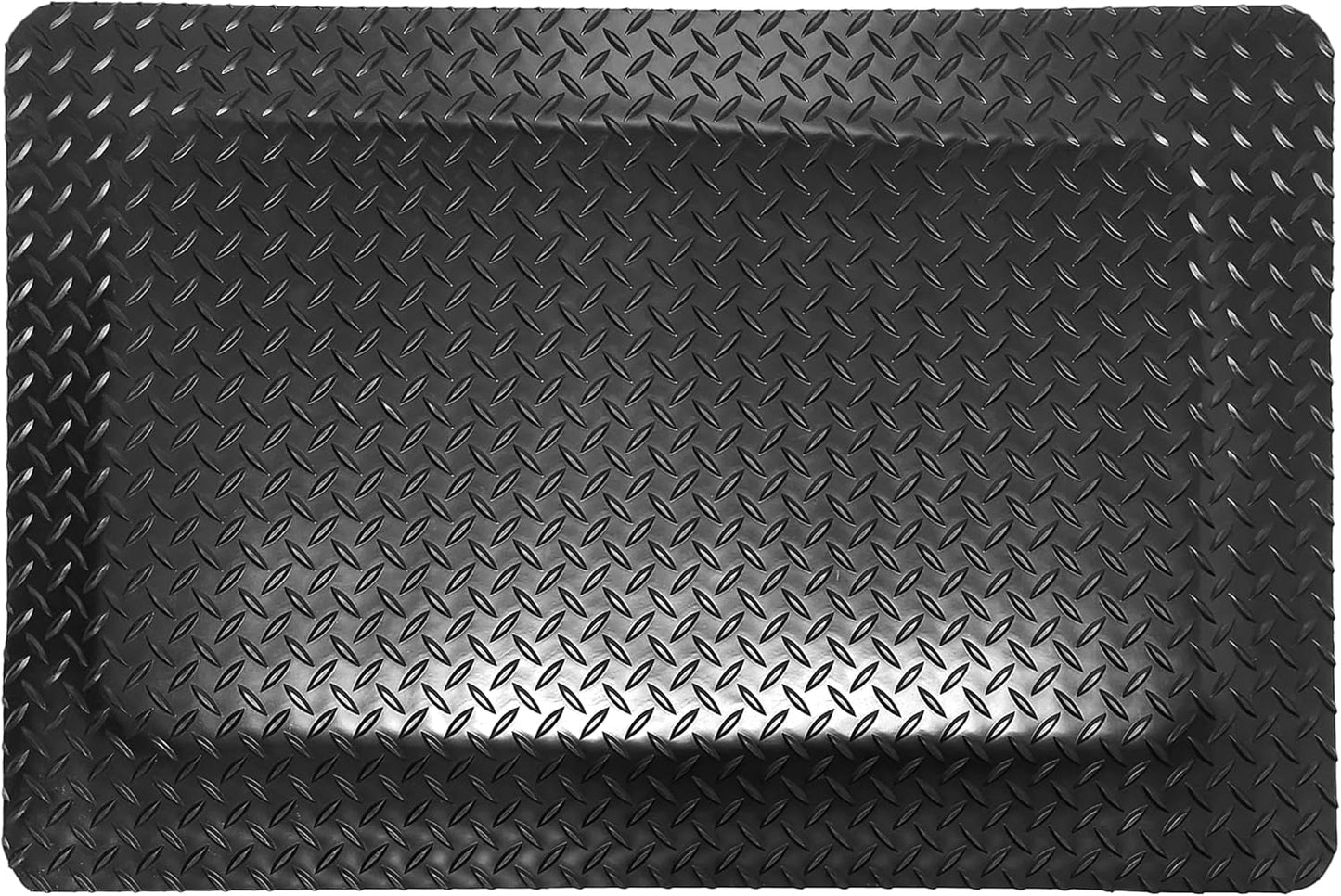 Rhino Mats, American Classic Diamond Anti-Fatigue Mats, Industrial Ergonomic Comfort Standing Mat for Work, Home, Garage, Office, Kitchen or Anywhere (Black 1" Thick, 2 FT. x 9 FT.)