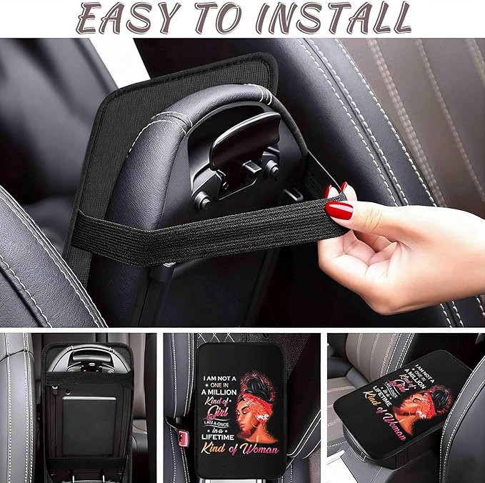 Ladybug Vehicle Center Console Armrest Cover Pad,Ladybug Cute Car Accessories Soft Middle Console Cushion Pad,Auto Arm Rest Mat Decor Ladybugs Gifts for Women Men Dad for Most Vehicle SUV Truck
