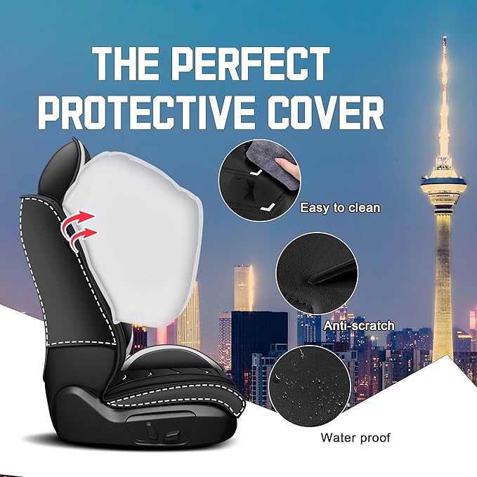 CTDS Car Seat Covers for Honda Civic 2000-2026, Stylish Sport Seat Cover, Premium Nappa Leather Car Seat Cover. Automobile Seat Covers Sets.(Standard 2 Seats/Black White)