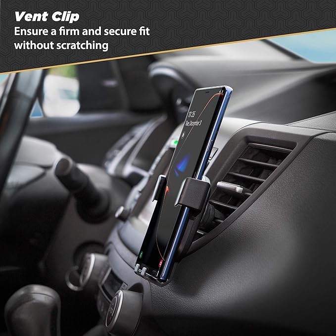 Scosche GHVWD 3-in-1 Universal Suction Cup Phone Mount for Car and Truck Dashboard/Windshield/Vent Mount, 360° Adjustable Phone Stand, Cell Phone Holder Compatible with iPhone and All Android Phones