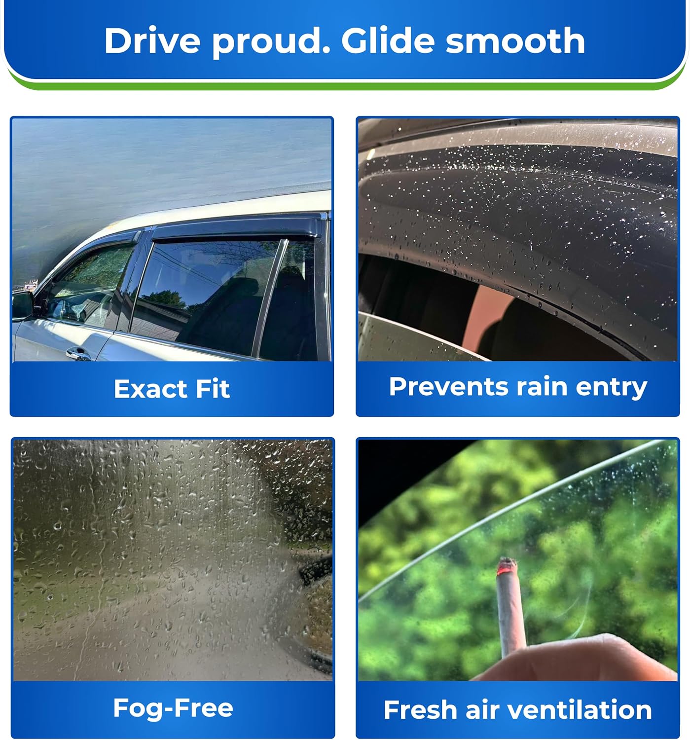 KPY Window Visor Compatible with Infiniti Q50 2014-2022, 4PC Rain Guard Side Window Vent Deflectors Tape-On Mugen Style, 2014 2015 2016 2017 2018 2019 2020 2021 2022