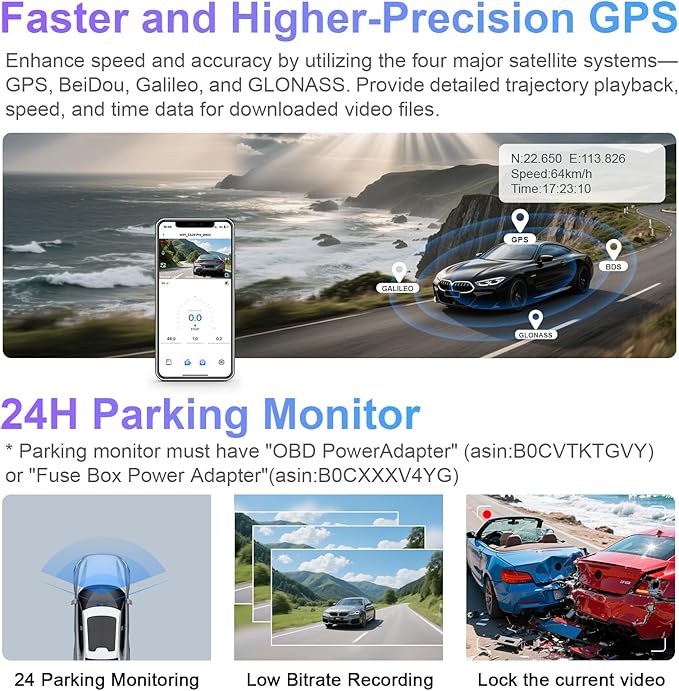 Mangoal STARVIS 2 Front 4K HDR Dash Cam IMX678, Fit for Mazda CX5 2019-2025 & CX-9 2020-2023, 5GHz WiFi, GPS, 64GB Card