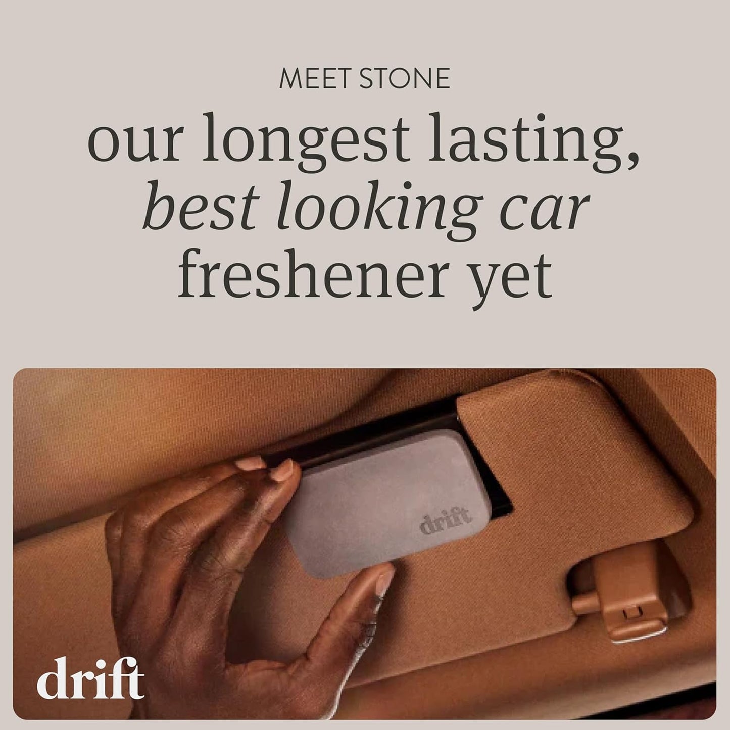 Drift Car Air Freshener - Stone Air Freshener - Car Odor Eliminator - Teak Scent Starter Kit