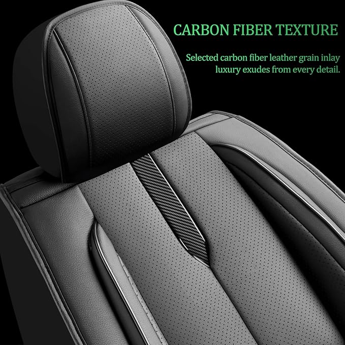 Fit Prologue Car Seat Covers for Honda Prologue 2024 2025 2026-Upgraded Premium Waterproof & Breathable Leather,Airbag Compatible,All-Weather Seat Cushion Protector,Full Set,Black