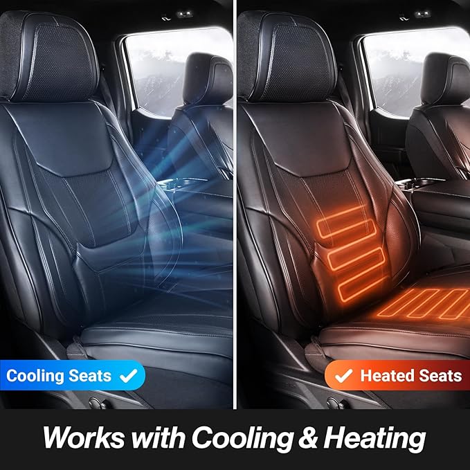 Coverland Custom Fit Car Seat Covers for SUV Compatible with [Voyager, Grand Caravan, Odyssey, Passport, Sienna] Premium Waterproof Non-Slip Interior Seat Protector [Front Black - Size Chart A30]